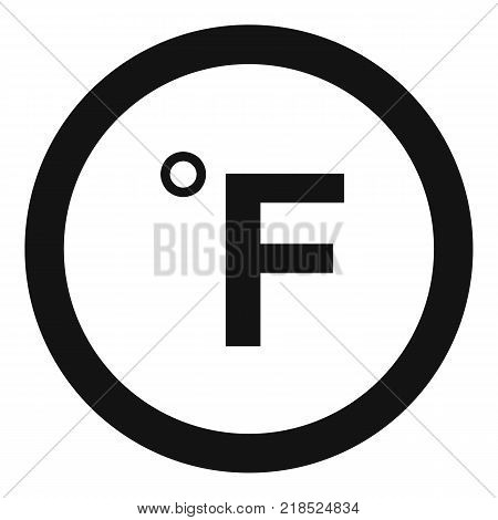 Fahrenheit icon. Simple illustration of fahrenheit vector icon for web