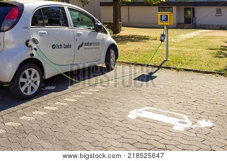 WETTENBERG GERMANY SEPTEMBER 2016: NATURSTROM is a German energy suppliers provider also rental cars based in Duesseldorf Nordrhein-Westfalen.