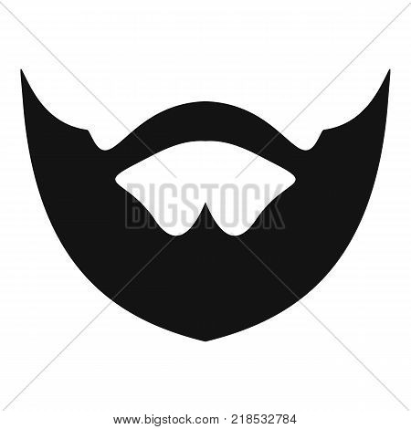 Clipped beard icon. Simple illustration of clipped beard vector icon for web