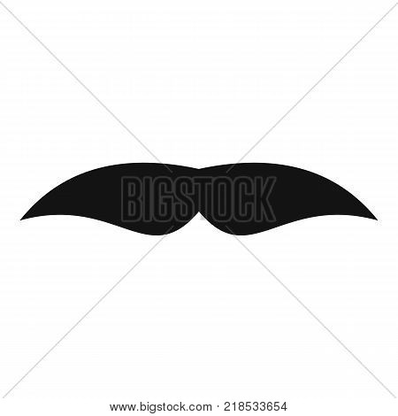 Broad mustache icon. Simple illustration of broad mustache vector icon for web