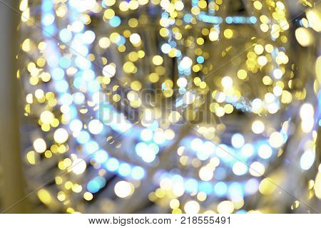 Garland lights Bokeh texture background different colors 1