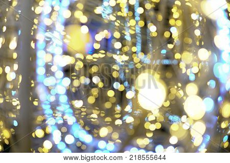 Garland lights Bokeh texture background different colors 1