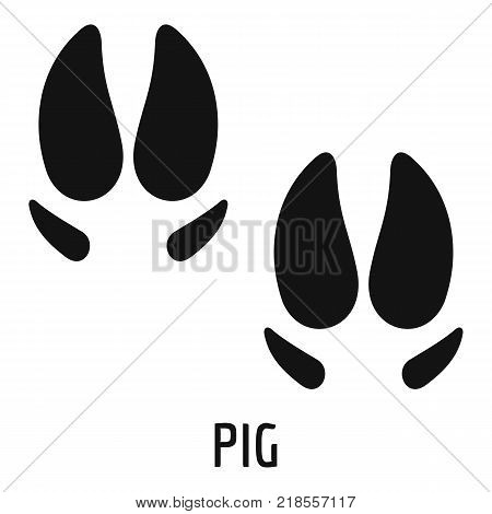 Pig step icon. Simple illustration of pig step vector icon for web