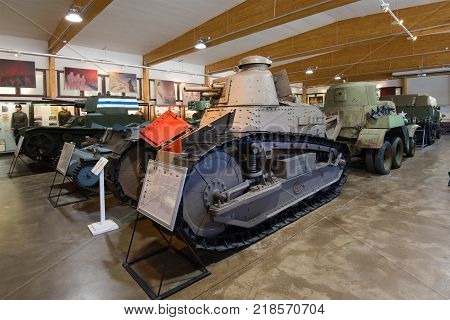 PAROLA, FINLAND - JUNE 10, 2017: Renault FT of 1917 in the exposition of the tank museum