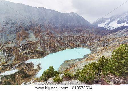 Katunsky Ridge. Altai Mountains Landscape.
