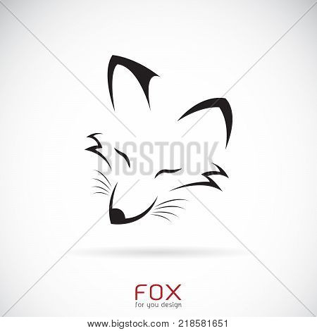 Vector of a fox face design on a white background Wild Animals.