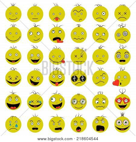 Smileys funny funny yep vector 10 vector set