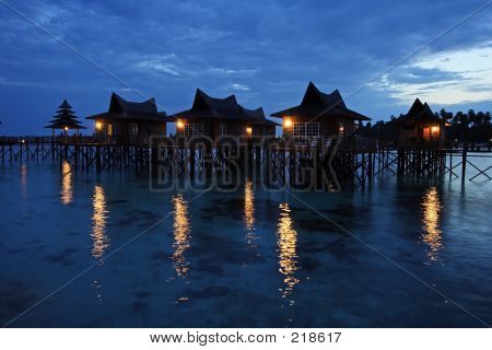 Resort Night Scene