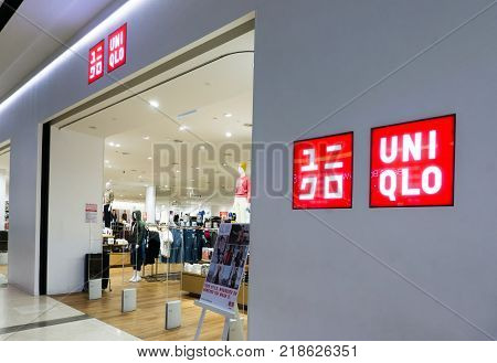 Kota Kinabalu, Malaysia - December 14, 2017: Uniqlo Store In Imago Shopping Mall. Uniqlo Co. Ltd. Is