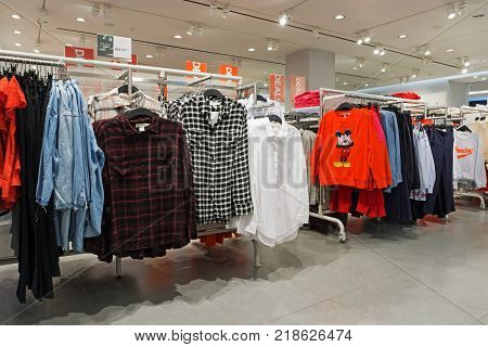 Kota Kinabalu, Malaysia - December 14, 2017: Uniqlo Store In Imago Shopping Mall. Uniqlo Co. Ltd. Is