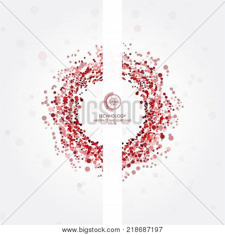 Abstract Technology Background With Various Technological Elements. Vector Illustration.