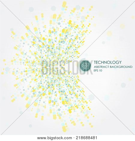Abstract Technology Background With Various Technological Elements. Vector Illustration.