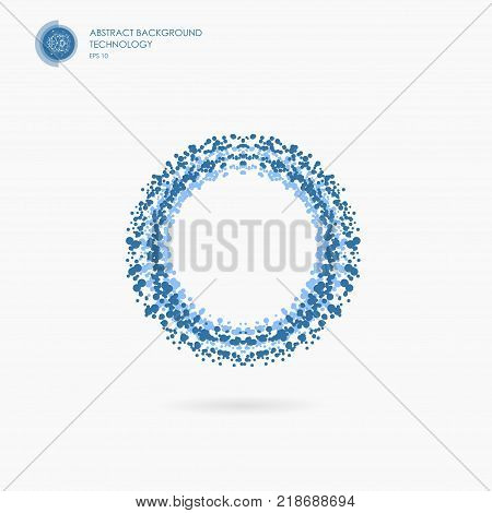 Abstract Technology Background With Various Technological Elements. Vector Illustration.