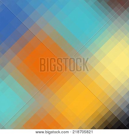 Blurred background. Geometric abstract pattern in low poly style. Effect of a glass.