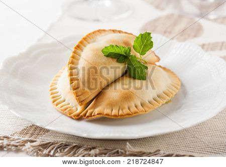 Empanadas stuffed dough pastry, typical from Spain and South America