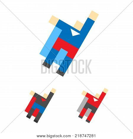 Superhero Logo Template. Super Hero Logotype Set. Comic Hero Emblem. Vector