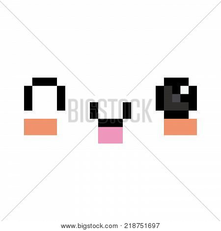 Vector Winking Face Isolated On White Background