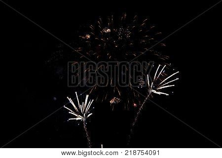 Beautiful firework in the night for new year