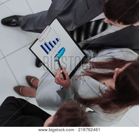 Business team working on their business project together at offi
