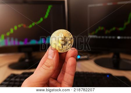 Gold Bitcoin Coin