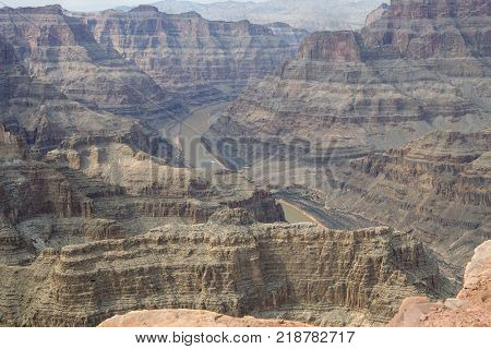 Looking at the bottom of the Grand Canyon at Guano Point