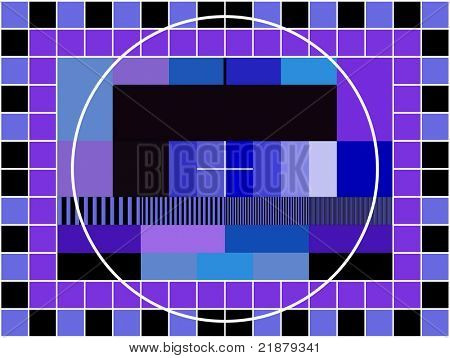 una scheda di test di trasmissione TV