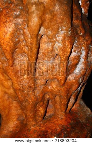 Beautiful flowstone at Rickwood Caverns in Alabama