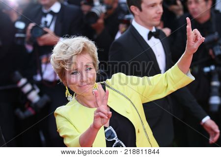 CANNES, FRANCE. May 21, 2017: Emma Thompson at the premiere for 