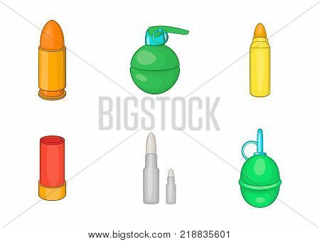 Armor icon set. Cartoon set of armor vector icons for web design isolated on white background