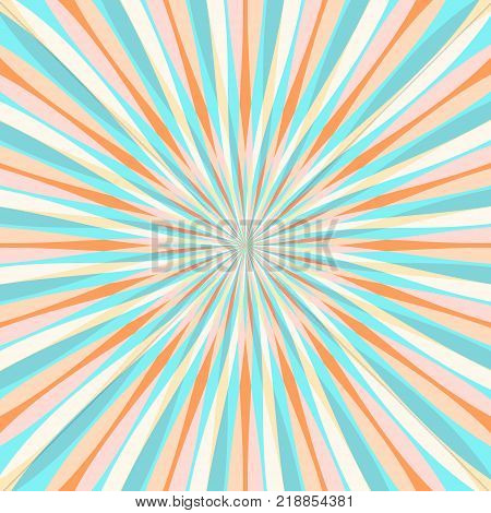 Abstract Colorful Retor Rays Background. Vector illustration