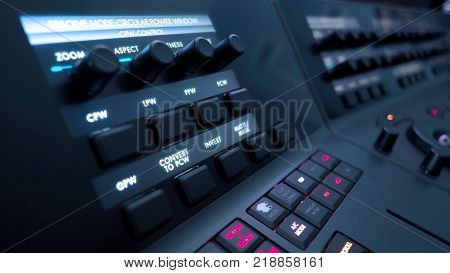 Telecine color grading control machine for film director edit or adjust color on digital video movie in post production stage.