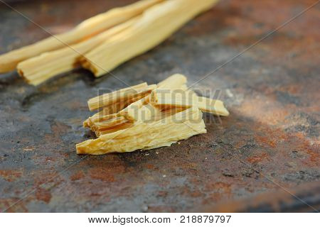 Asian food: yuba or fuju sticks - vegetarian stuff