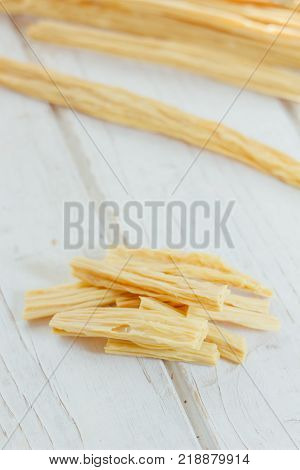 Asian food: yuba or fuju sticks - vegetarian stuff