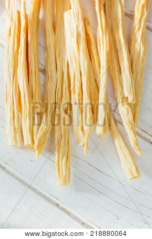 Asian food: yuba or fuju sticks - vegetarian stuff