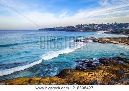 Bronte and Tamarama Beaches panorama Sidney Australia