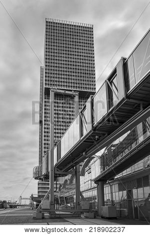 Rotterdam, The Netherlands - June 17, 2017: De Rotterdam Modern Building Designed By Rem Koolhaas In