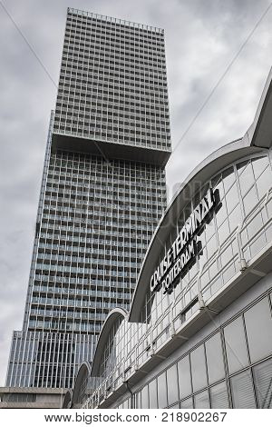 Rotterdam, The Netherlands - June 17, 2017: De Rotterdam Modern Building Designed By Rem Koolhaas In