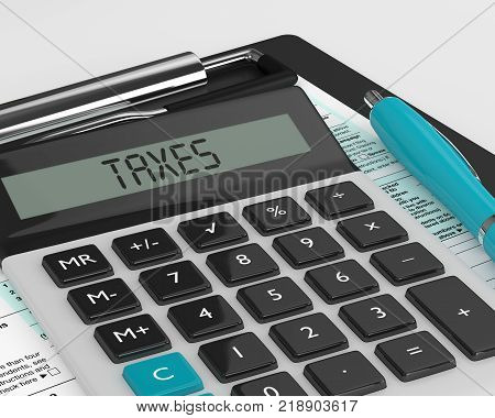 3D Rendering Of 1120 Corporation Income Tax Return Form