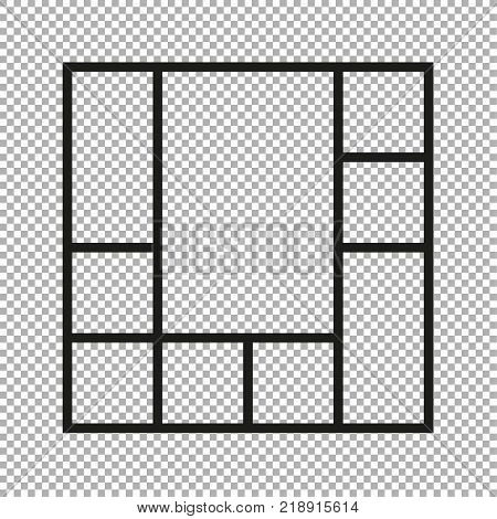 Vector frames photo collage for print illustration