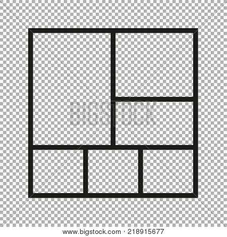 Vector frames photo collage for print illustration