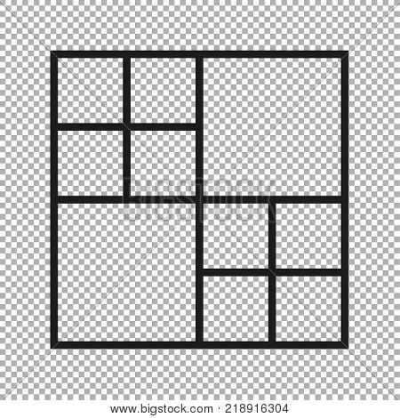 Vector frames photo collage for print illustration