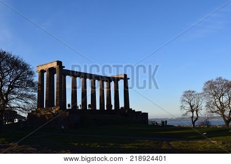 National Monument of Scotland on Calton hill