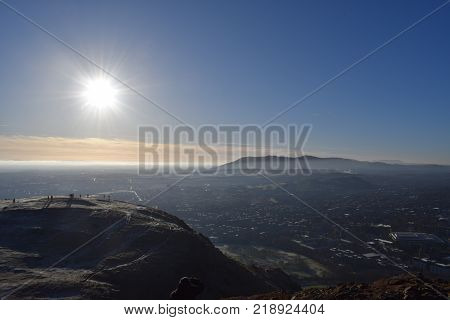 From the top of Arthur's Seat hill