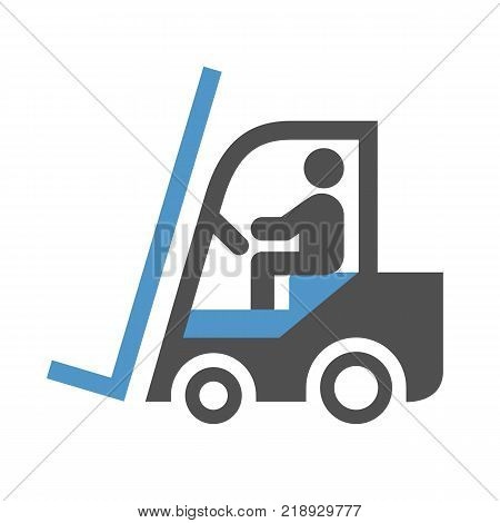 Loader - gray blue icon isolated on white background