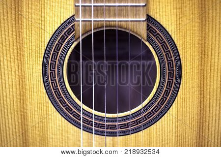 Guitar, close-up front view sound, acoustic, background