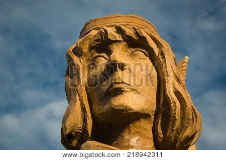 Wooden Statue Of The Idol.
