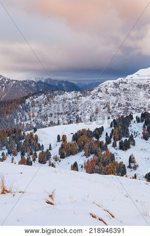 Mountain near Campitello di fassa, Dolomites Alps, Italy
