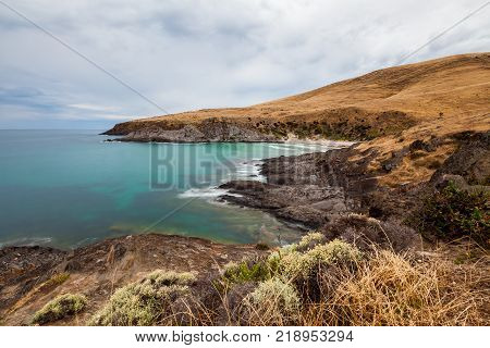 A long exposure of blowhole beach, located in the deep creek national park