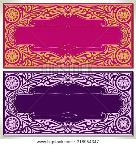 Vintage elements. Vector card for invitations and design projects.
