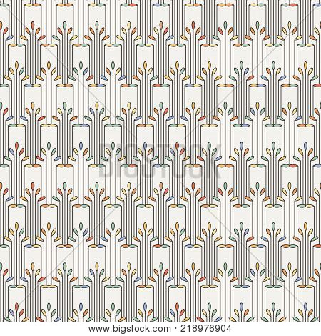 Striped seamless pattern in art deco style. Ornate print